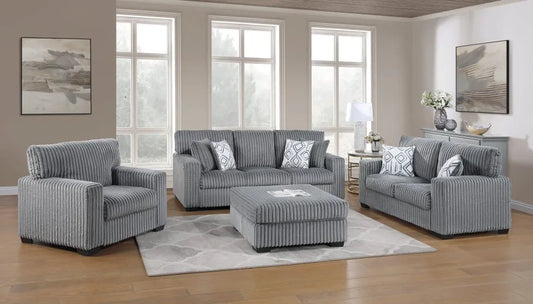 SKU 1554 -Light Grey Sofa/Loveseat/Chair SET