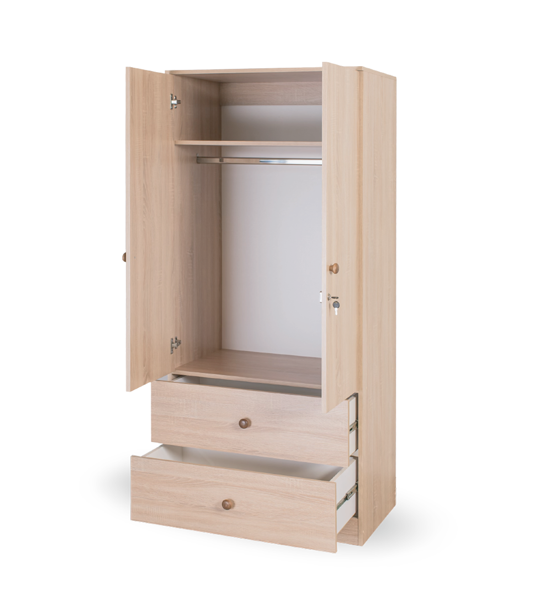 Closet (2 Doors, 2 Jumbo Drawers)