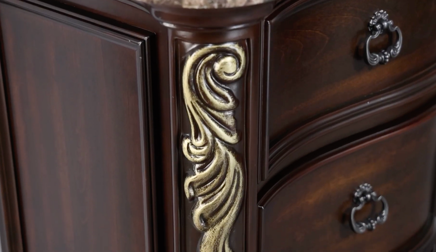 Bella Dark Walnut Bedroom Set