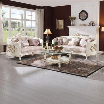 SKU L238- 4PC Sofa-Loveseat-Coffee Table-End Table Set