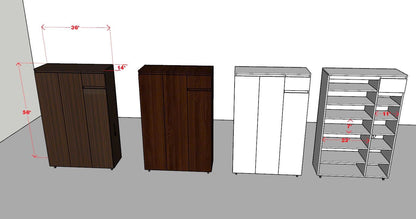 Shoe Cabinate (Large) - Single Drawer