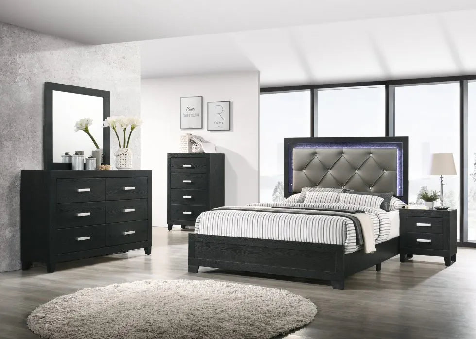 SKU B070 - Black Bedroom Set