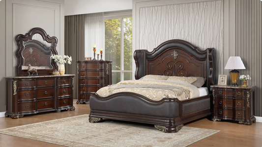 Bella Dark Walnut Bedroom Set
