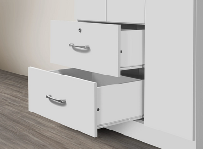 MDF Wood Closet - 3 Doors 2 Drawers
