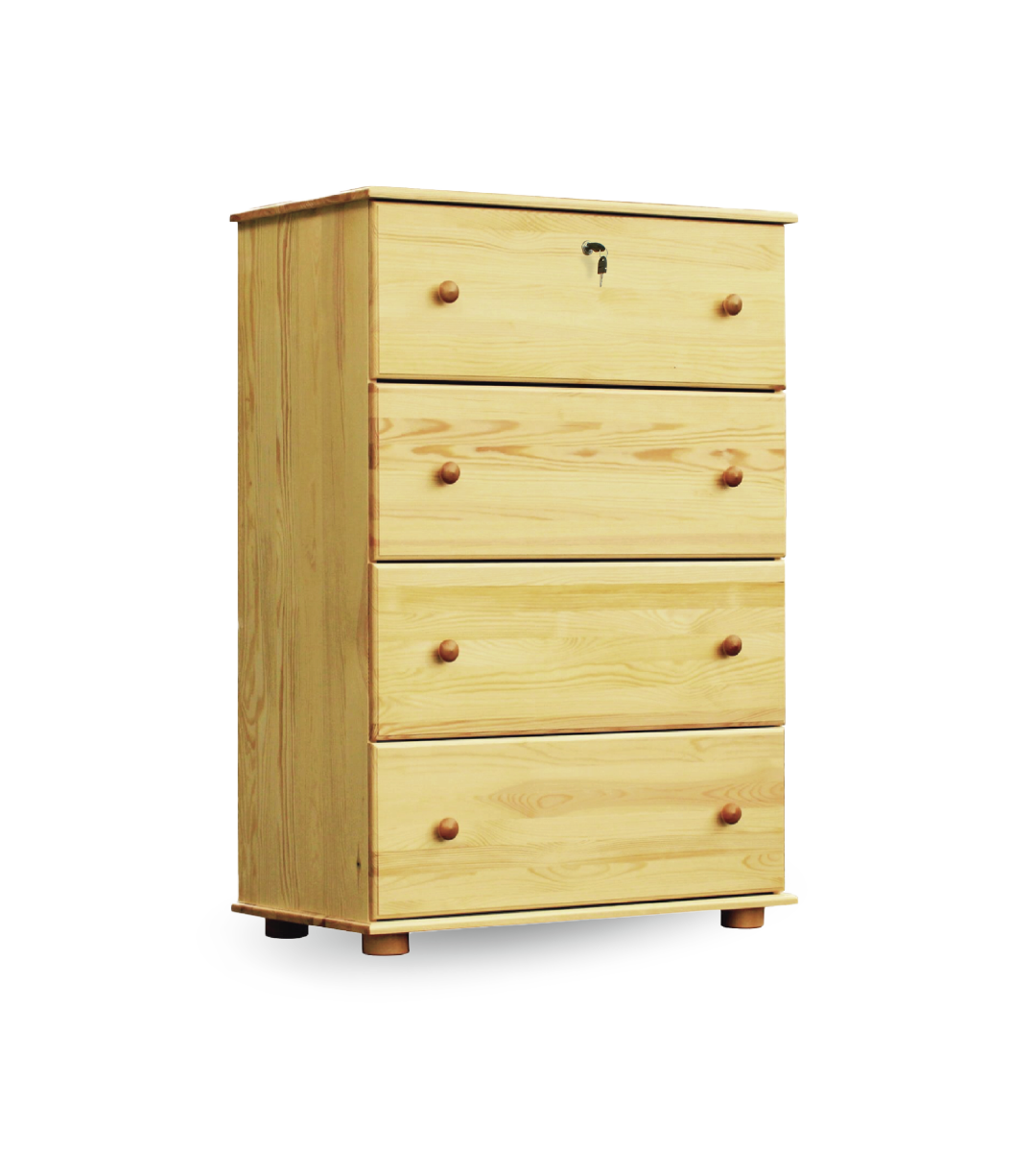 Solid Wood 4 Drawer Chest