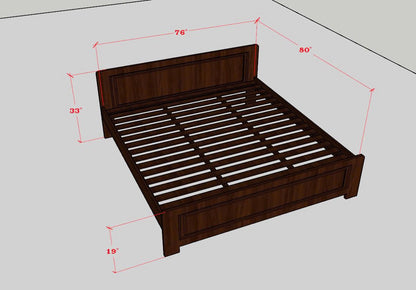 Wooden Bed - King Size