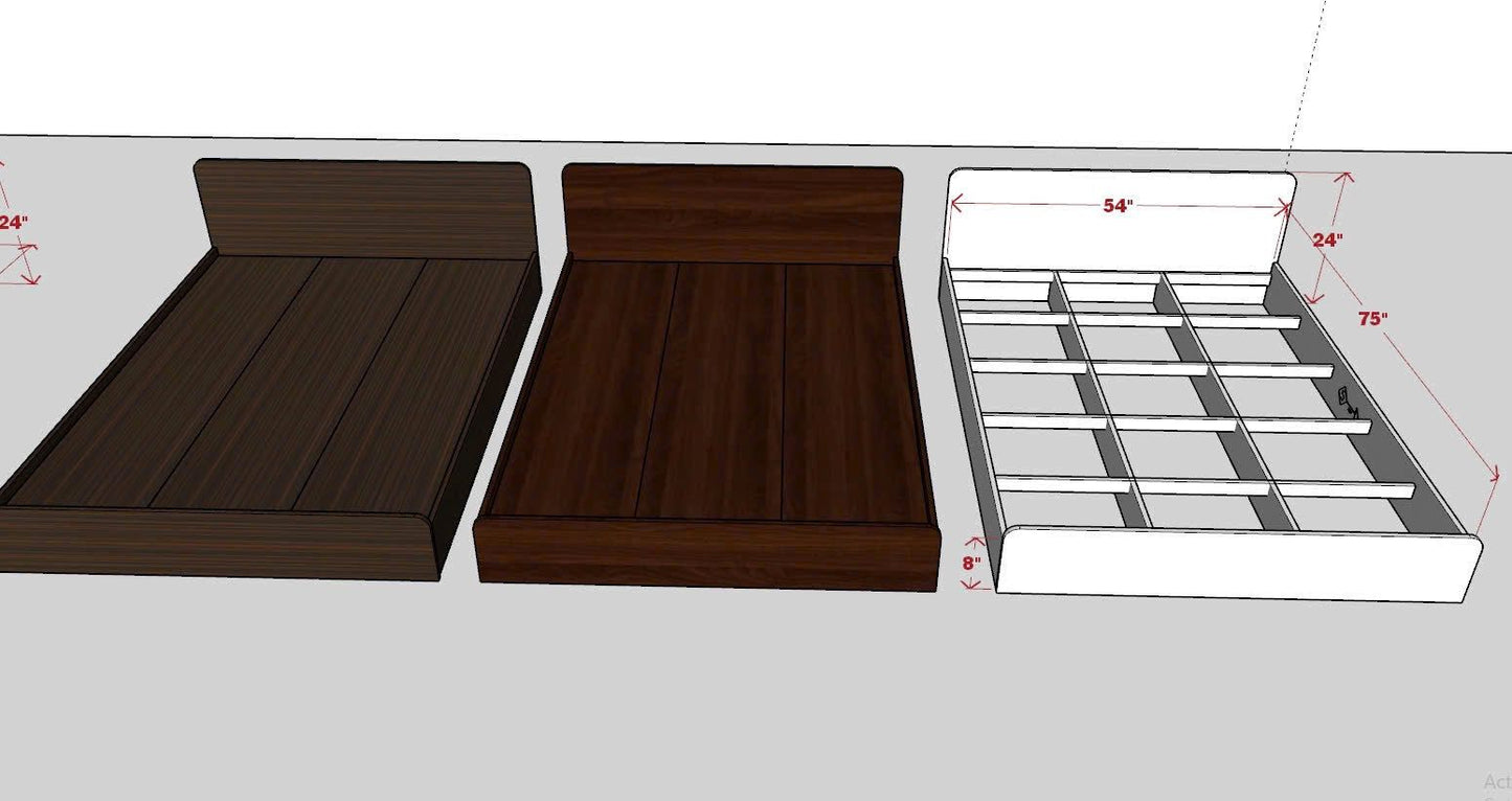 MFC Wood Bed - Full Size