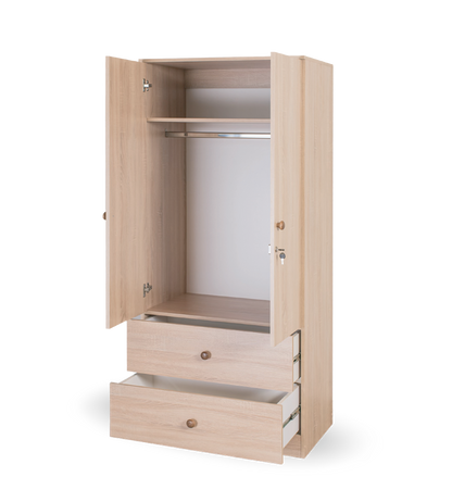 Closet (2 Doors, 2 Jumbo Drawers)